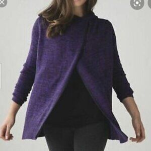 Lululemon Peace Of Mind Wrap with Hood Size 4 Black Grape Tender Violet
